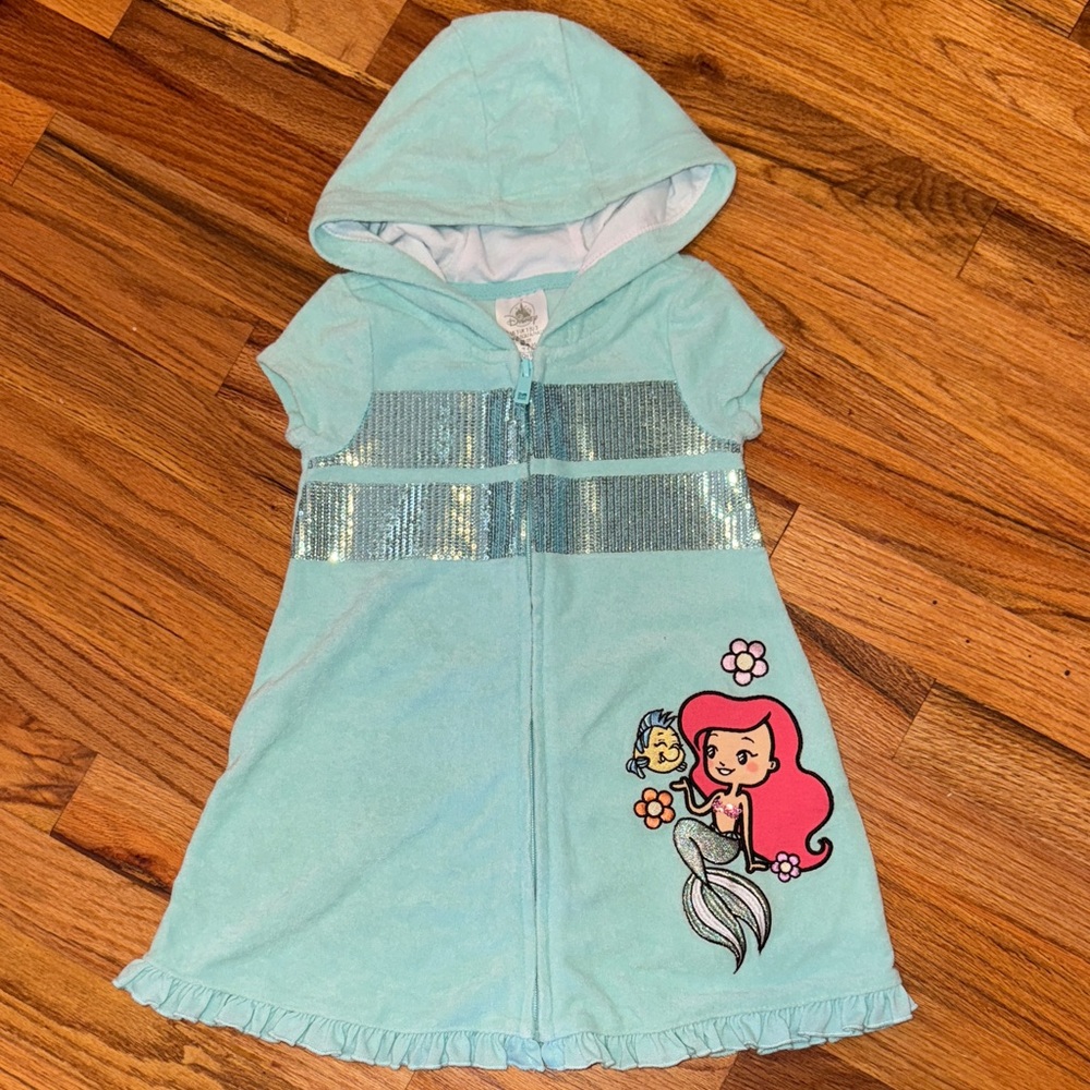Disney Aqua Mermaid Hooded Dress with Sequins
